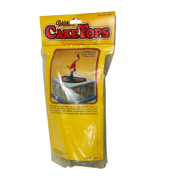 Bewildered Duck Hunter Figurine 1972 Vintage Wilton Cake Topper 5.75 inches - Picture 1 of 11